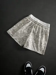 Men’s Thick Oversized Polyester Seamless Flare Summer Shorts, Breathable Heavyweight Drapey Fabric, Double Waistband Layering, No Ironing, Adjustable Drawstring, Street-Style Hip-Hop Avant-Garde Design