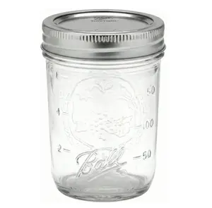 8 oz Regular Mouth Glass Mason Jars with Lids and Bands, 12 Pack Half Pint Canning Jars for Food Storage, Preserving, Crafts, Gifts and Kitchen Organization