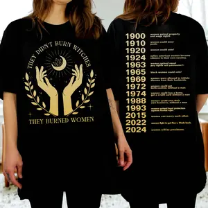 They Didn't Burn Witches They Burned Women Shirt, Feminist Witch Shirt, Women's Right Shirt, Vote Shirt Cotton Crewneck