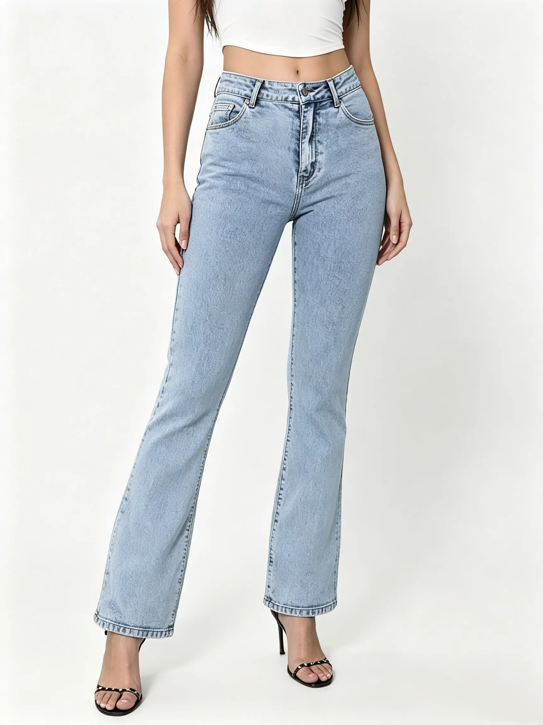 Women's stretchy denim halara mid  Skinny Jeans Mid Rise Stretch Denim  Womenswear Jean