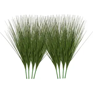 VEVOR 8-Pcs 27-Inch Premium PVC Faux Onion Grass Decorative Plants Pack, Artificial Greenery Shrubs for Indoor Rooms, Balcony, Restaurant, Housewarming Gift