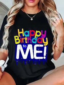 100% Cotton Happy Birthday to Me Birthday Party Fashion T-Shirt