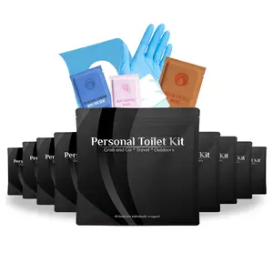 Personal Toilet Kit To Go – 10 Pack (Black) Seat Cover