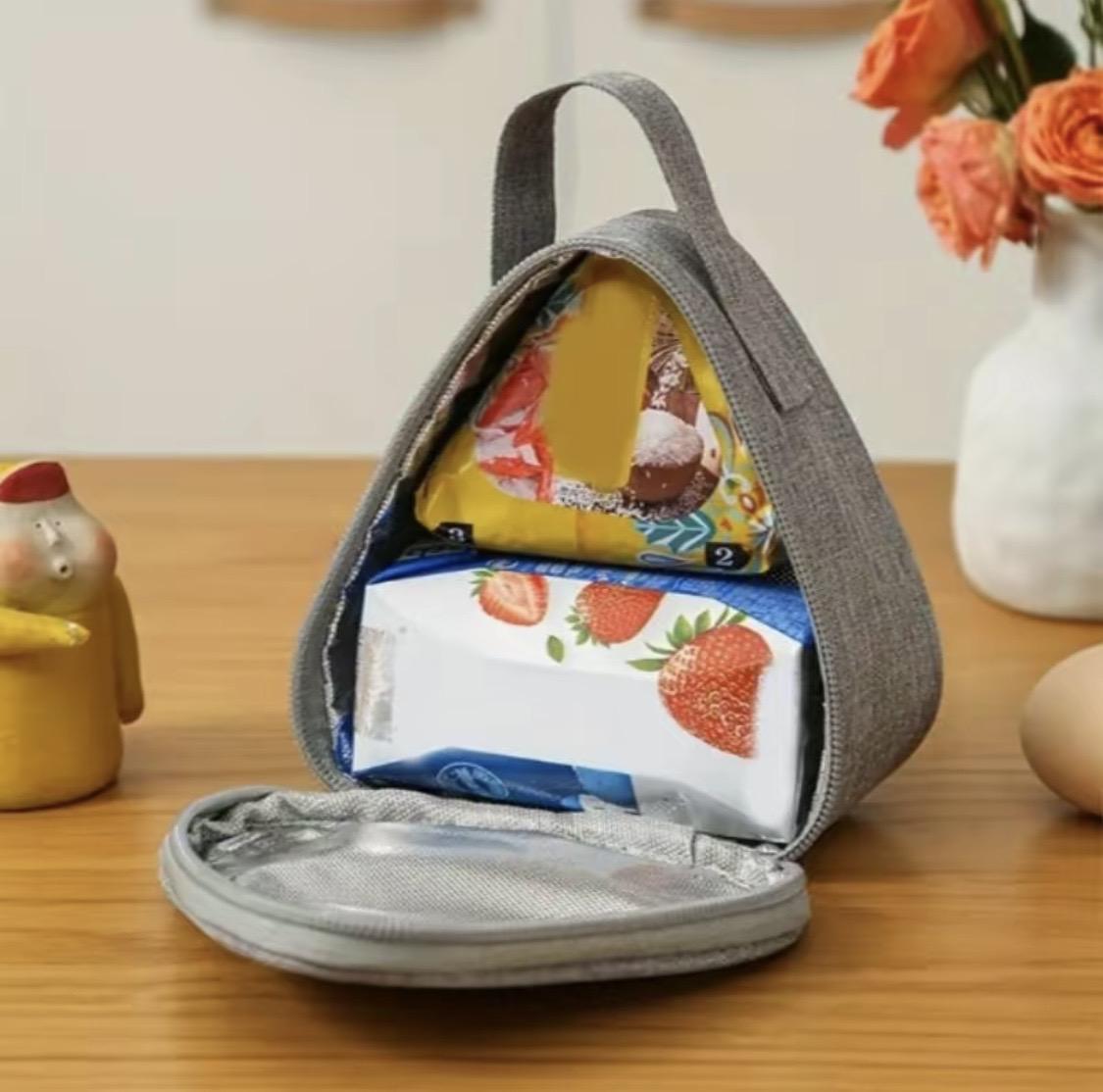 Insulated Bags, 1 Count Creative Triangle Lunch Box Storage Bag with Handle, Mini Insulated Lunch Bag, Insulated Bento Bag for School, Work, Outdoor Activities, Thermal Bag