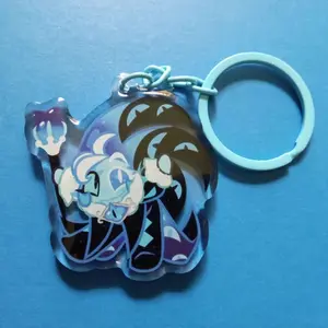 Shadow Milk Cookie Acrylic Keychain (Cookie Run)