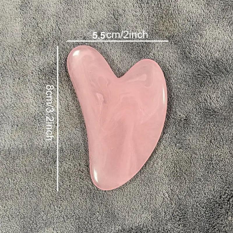 Scraping facial tool - Scraping tool - Especially suitable for facial skin care, relieving physical tension, reducing swelling, and for special occasions (pink color)