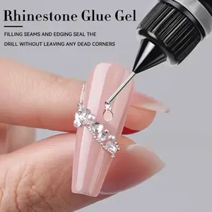 10ml Nail Rhinestone Glue Gel Nail Glue for Nail Charm 3D Nails Bling Gel for Decoration Nails Gems Nail supplies