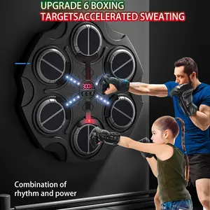 2024 New Music Boxing Machine With Gloves, Upgraded 2.0 Smart Music Boxing Parent-Child Games, Wall-Mounted Exercise Equipment For Home