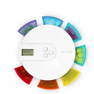 7-Day Automatic Pill Dispenser Weekly Smart Timing Pill Reminder for with Alarm,Portable Electronic Medication Organizer