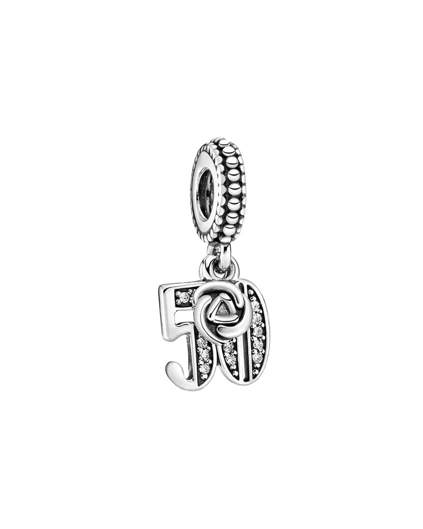 Pandora Moments Silver CZ 50th Celebration Dangle Charm