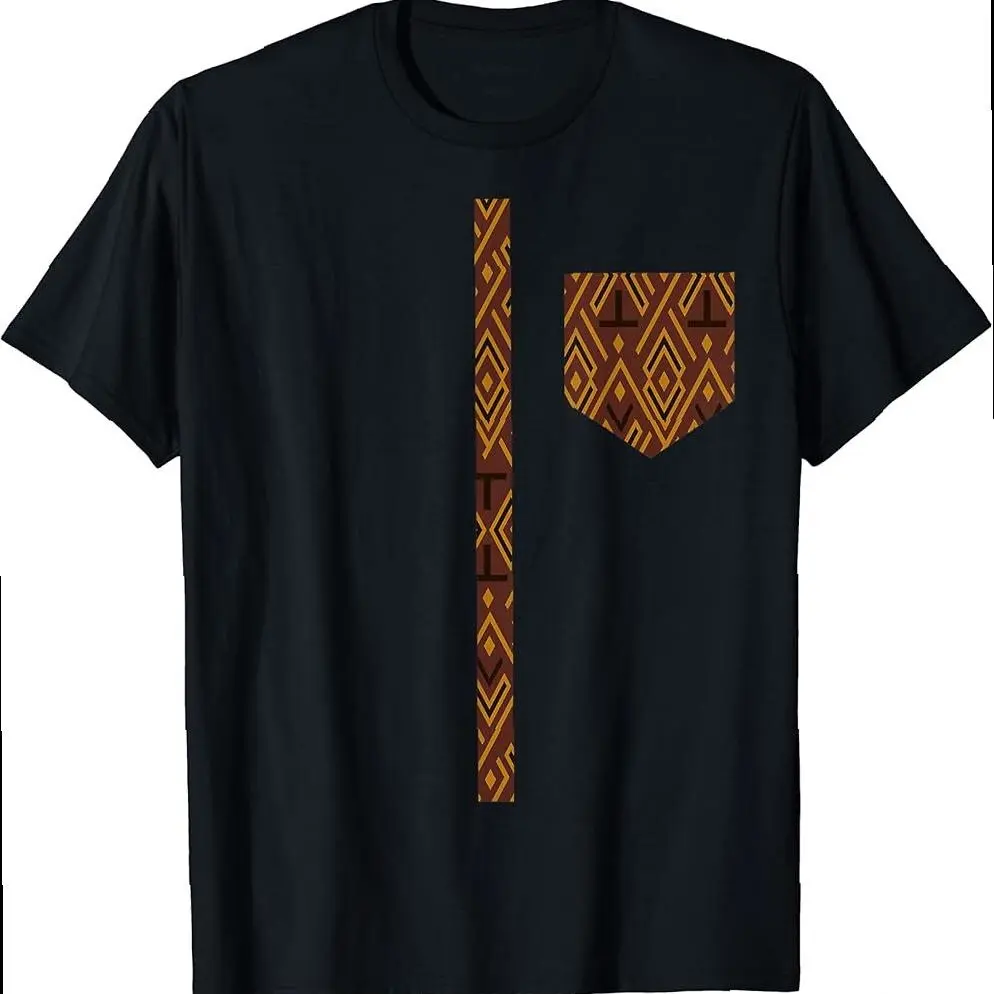 African Print Dashiki Traditional African Kente Cloth Men T-shirt