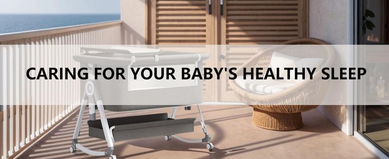 3-in-1 Baby Bassinet & Bedside Sleeper for Newborns (0–6 Months), Adjustable Height Crib with Wheels, Foldable Portable Infant Cradle with Breathable Mesh & Mosquito Net new gifts folding bed sidesleeper design