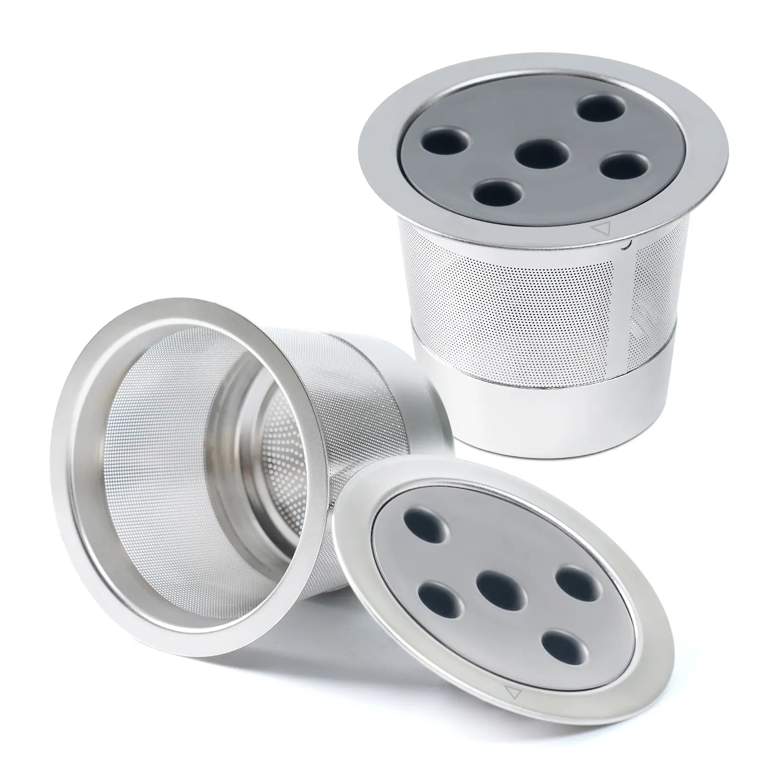 2 Refillable Coffee Filters 2 Stainless Steel Reusable K Cups for Keurig K Supreme, K Supreme Plus, K Slim, K-Brew Chill, K-Duo Hot & Iced with Multistream Technology