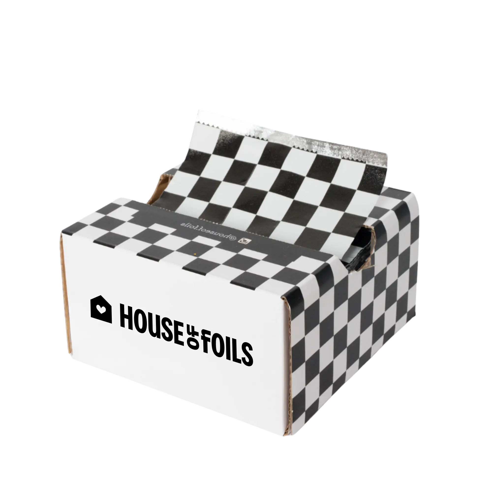 House of Classic Checkers Hair Foils (B&W) 5x11