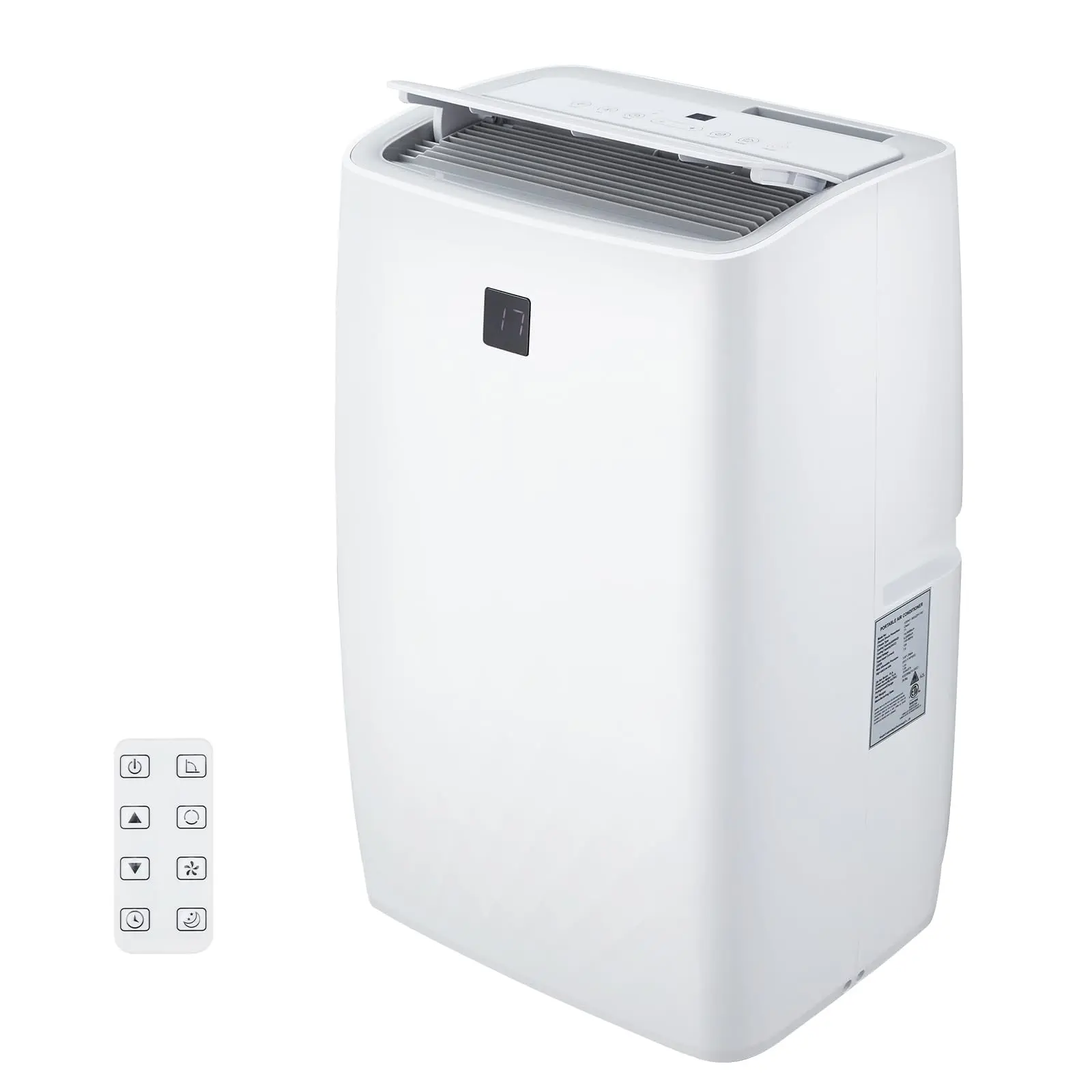GARVEE 14000 BTU 0.67 Tons Portable Air Conditioner - 3-IN-1 with Fan, Dehumidifier, Silent Compressor, Detachable & Washable Filter, 1-Year Warranty, LED Remote, 24H Timer, Sleep Mode, Drain Pipe, Window Kits for 350 sq.ft. Rooms, 46 lbs