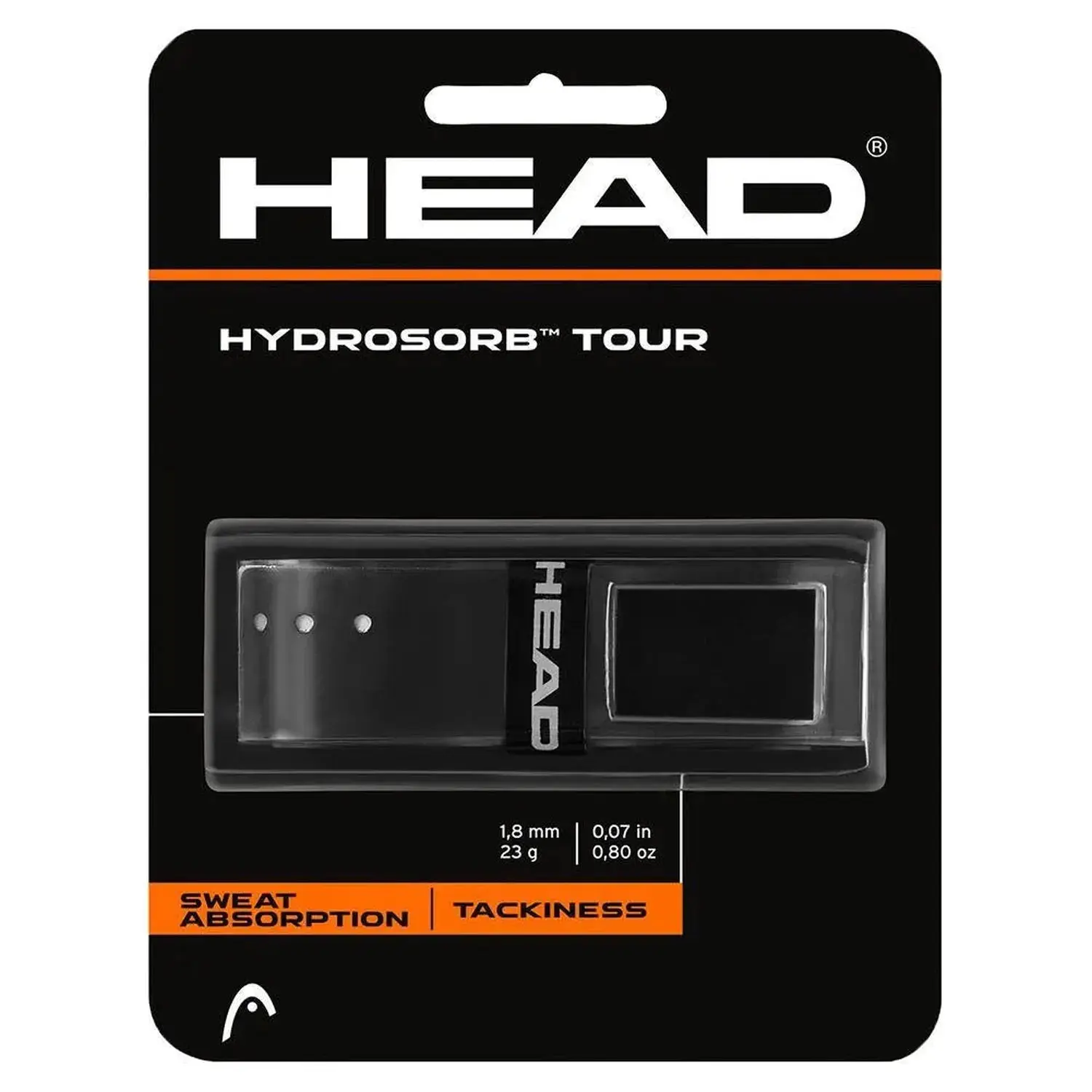 Hydrosorb Tour Unisex Elastomer Tennis Racket Replacement Grip - Sports Rackets Accessory with Airflow Vents for Tennis Enthusiasts