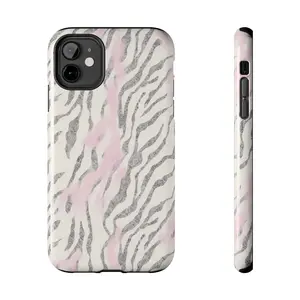 Pink Zebra Stripes phone case | Tough Phone Cases