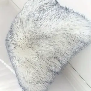 High-End Gradient Plush Pillow Cover, Wool-Like Soft Backrest Cushion, Nordic Style Sofa Pad, Comfortable and Stylish Home Decor