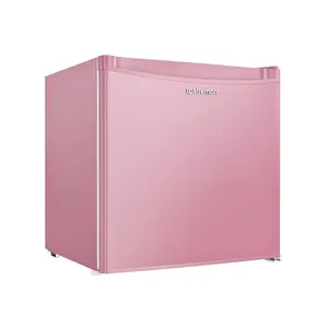 Upstreman mini fridges 1.7 Cu.ft with Freezer Pink FR17 Adjustable Thermostat Energy Saving Low Noise Single Door Compact Refrigerator for Dorm Office Can Bedroom