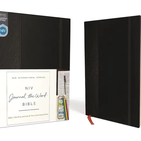 NIV, Journal the Word Bible, Red Letter, Comfort Print: Reflect, Take Notes, or Create Art Next to Your Favorite Verses