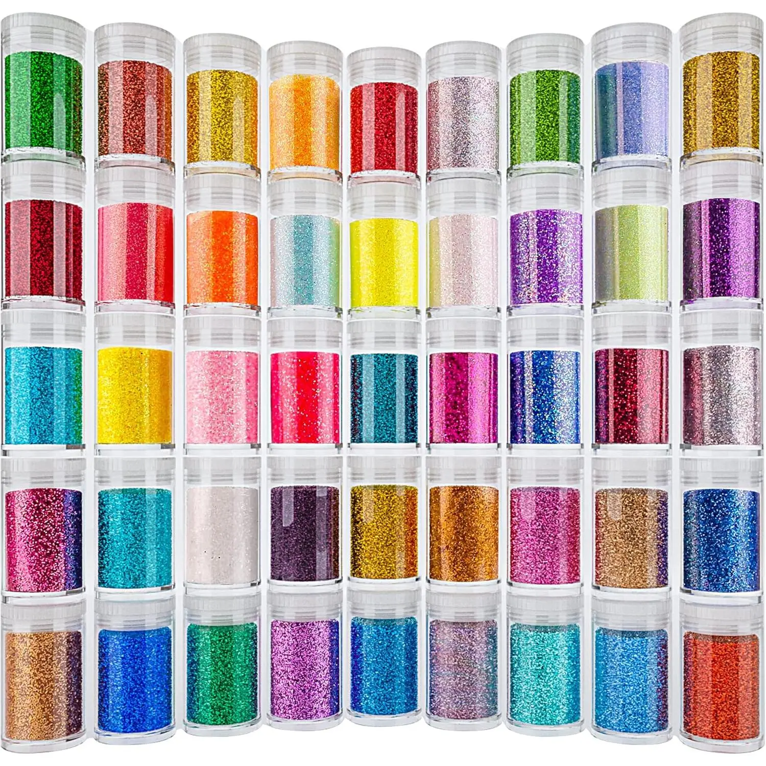 Ultra Fine Glitter 45 Colors Set, Holographic Glitter  for Tumblers, Arts and Craft Glitter, Iridescent Glitter for Epoxy ,  Glitter for    Hair Eyeshadow Makeup