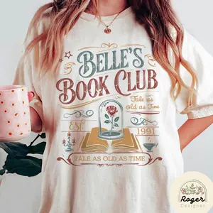 Vintage Retro Belle's Book Club shirt, Tale as old as time Beauty and the Beast shirt, Belle Princess Tee, Book lover gift for her shirt