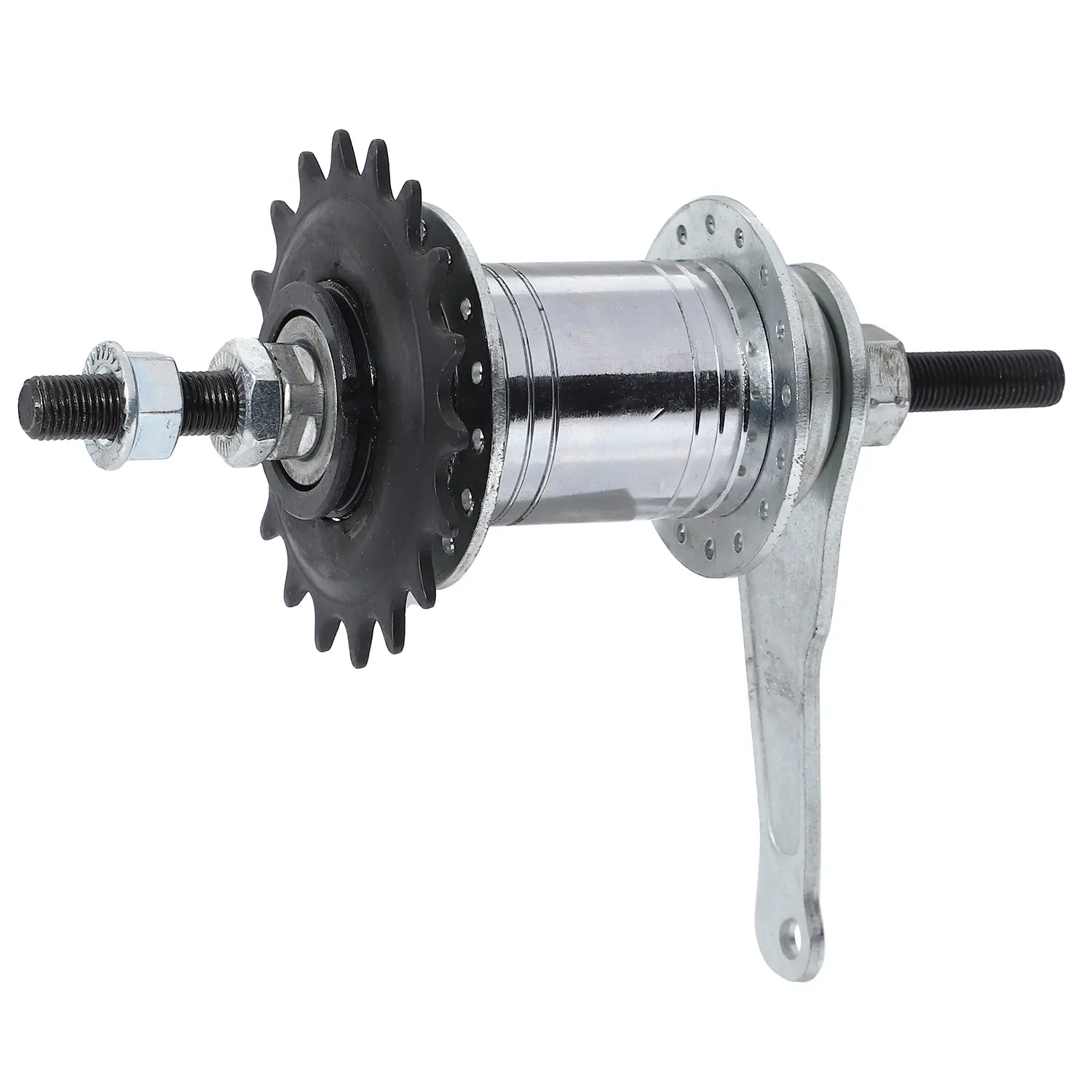 Aluminum Alloy-Steel 36-Hole Bearing Hub for Fixed Gear Bicycles, Rear Hub with 1 Screw, Coaster Type Backward Brake, Disc Brake Compatibility, Sensitive Braking, Stable Quality Bicycle Component