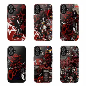 6 Styles Shadow the Hedgehog Electroplated Touch Phonecase, Gifts for Fans, for iPhone 17 16 15 14 13 12 11 & Samsung S25 24 23 22 21, Trending 25  N