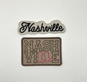 Nashville Embroidered Patches, Western, Cowboy, Trucker Hat Patches