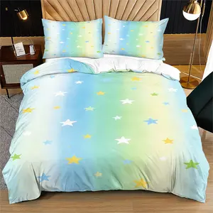 Starry Pattern Bedding Set, Perfect for Indoor Decor, Ideal Moving Gift, Includes 1 Duvet Cover and 1-2 Pillowcases, No Core Included