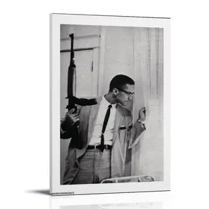 Malcolm X 2-Poster Music Album Cover Canvas Wall Art, High-Resolution Vintage Artist Prints, Fade-Resistant Home Decor, Ideal Gift for Room Decoration