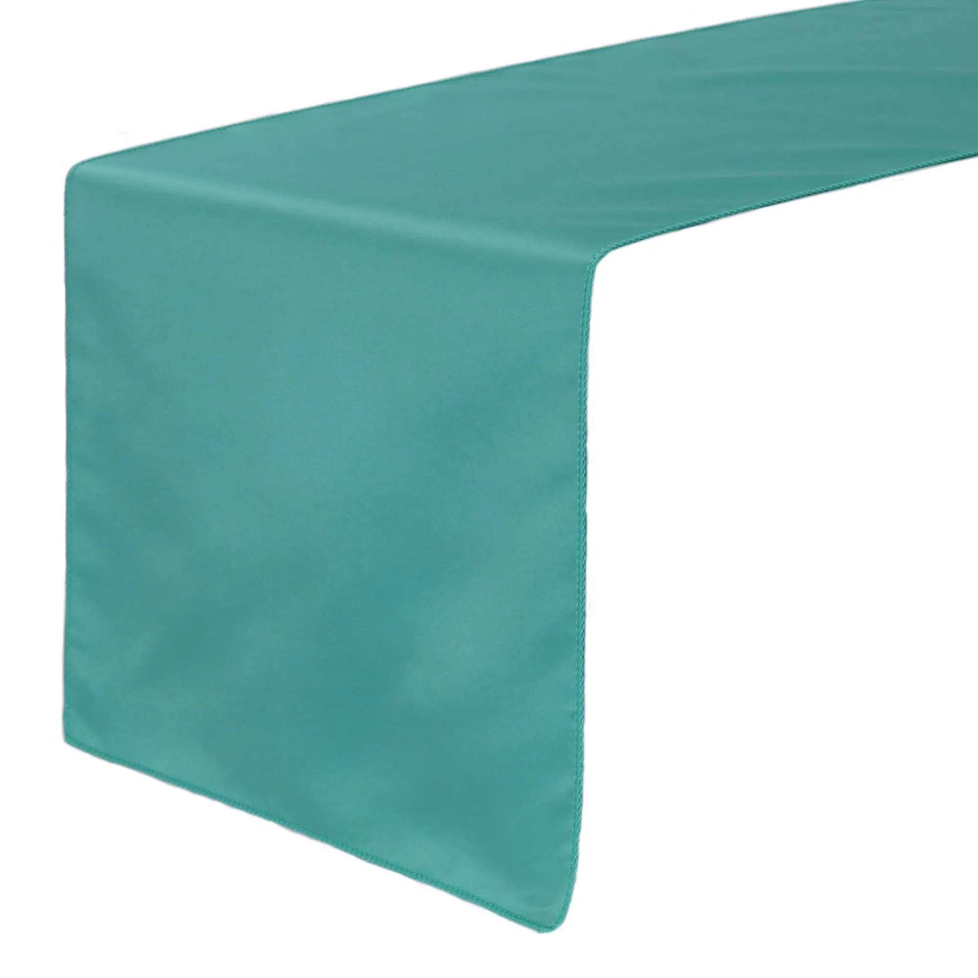 14 x 108 inch L'amour Satin Table Runner Teal