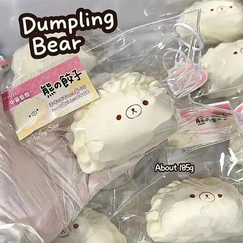 Kawaii Bear Dumpling Squishy, Slow Rebound, Creamy Texture Stress Reliever for Anxiety Relief Products, Sensory Activities & Tactile Play (Toys & Hobbies - Classic & Novelty Stress Relief Toys)