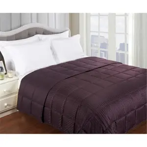 All Season Down Alternative Reversible Blanket King-Plum