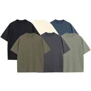 Men’s Multi-Pack Heavyweight 100% Cotton Drop Shoulder Fashion Tees Man
