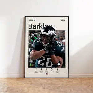 Football PosterSaquon Barkley Poster, Philadelphia Eagles Poster, NFL Poster, Sports Poster, NFL Fans, Football Poster, NFL Wall Art,Sports Bedroom Posters