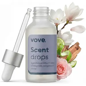 Vove Signature Scent Drops, Bergamot Cedar - Laundry Fragrance Oil with Dropper, Scent Booster, Pairs with Dryer Balls, Hypoallergenic, Biodegradable Musk, FSC-Certified Packaging