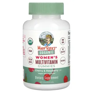 MaryRuth's Organic Women's Multivitamin, Cherry & Raspberry, 60 Gummies