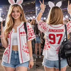 Kpop Group Arirang Style Jersey, Custom Bangtan Boys Members Baseball Jersey For Army, Bangtan World Tour 2026 Merch Top, Bangtan Comeback 2026