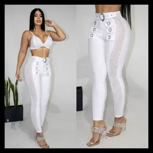Leggins 6bottones blanco