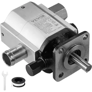 VEVOR Hydraulic Wood Log Splitter Pump, 16GPM, 2 Stage 4000PSI, 1'' Inlet 1/2'' NPT Outlet 3600 RPM Aluminum Hydraulic Gear Pump, for Small Engine Mounting Log Splitters Snowplow