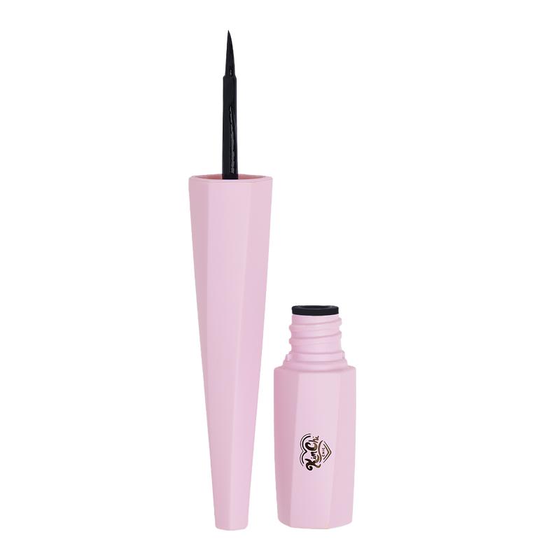 KimChi Chic Beauty Stage Proof Liquid Liner, Waterproof Black Eyeliner with Felt Tip Brush, Long-Lasting Formula, 0.1 fl oz (3ml)