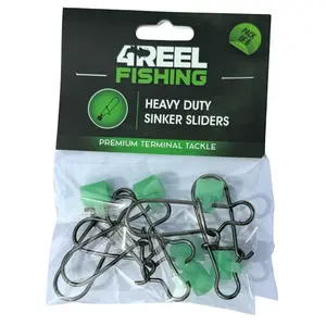 4REEL Heavy Duty Sinker Sliders - Green (6 Pack)