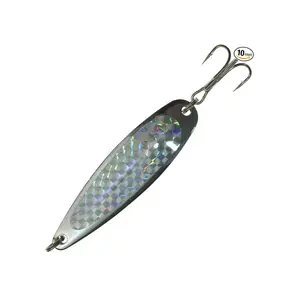 2 oz Crocodile Spoon Chrome w Prism Tape 10 Pieces