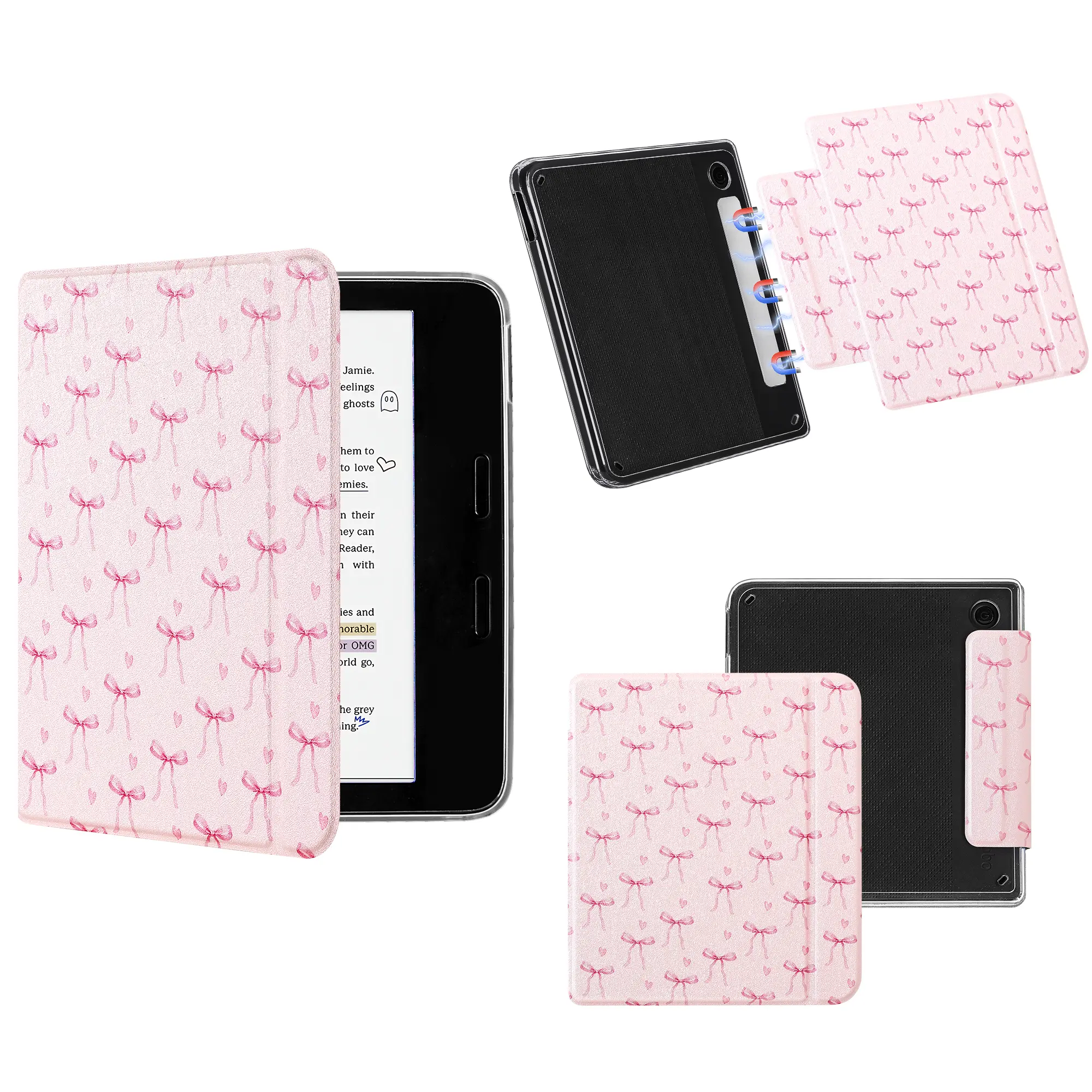 Magnetic Detachable Case for Kobo Clara Colour 2024 & Clara BW 2024 (6"), Kobo Libra Colour 2024 & Libra 2 2021 (7"), PU Leather Flip Cover with Clear TPU Back, Auto Wake/Sleep
