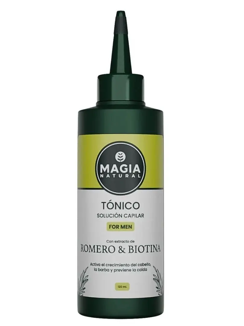 Magia Natural Hair Tonic for Men – Rosemary & Biotin 120ml - Tonico Capilar Hombres Romero, Biotina  Stops Hair & Beard Loss - results in few weeks