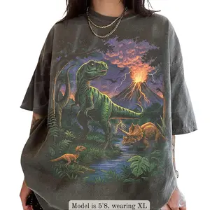 Vintage Jurassic Dinosaur 90s Graphic T-Shirt, Retro T-Rex & Triceratops Shirt, 90s Prehistoric Graphic Tee, Dino Top, Nostalgia Nature Gift