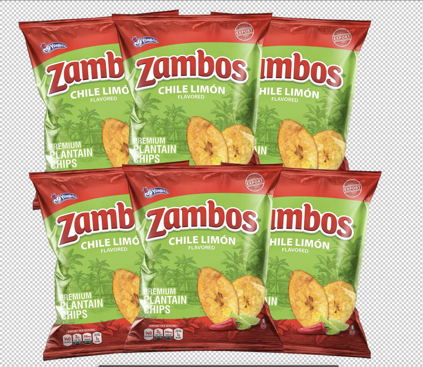 6 pack Zambos Chile Limon 5.3 oz 150g