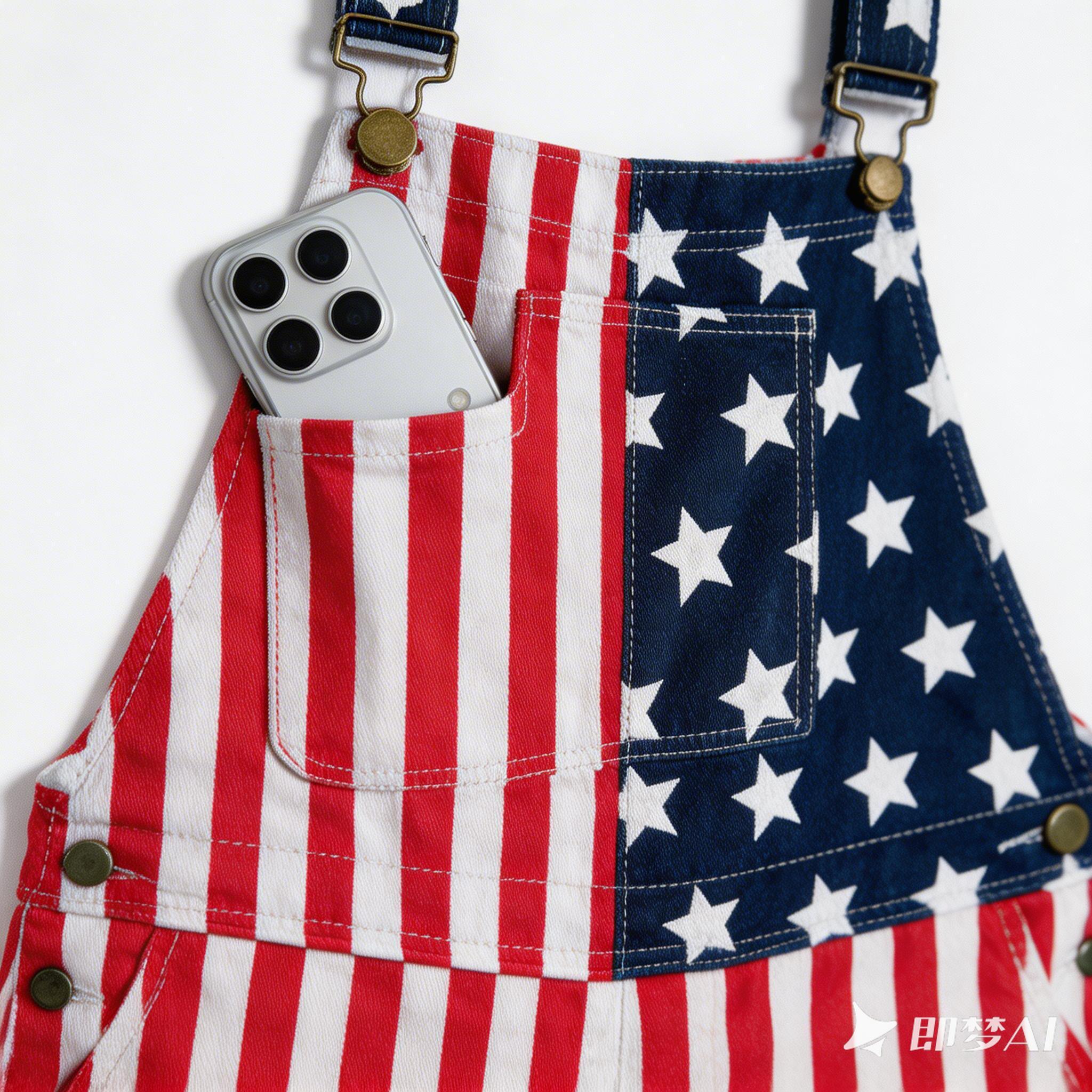 4th of July Men's American Flag Denim Overall Shorts 250th Anniversary of America Independence Day Patriotic Style Outdoor Fashion Menswear Father's Festival Dad Gifts Guys Love Top Spring Statements