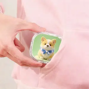 Blue White Bow Scarf Corgi Printed Retainer Box, Cartoon Creative Denture Storage Box, Home Portable Orthodontic Retainer Box, Moisture Proof Mildew Proof Dental Correction Box